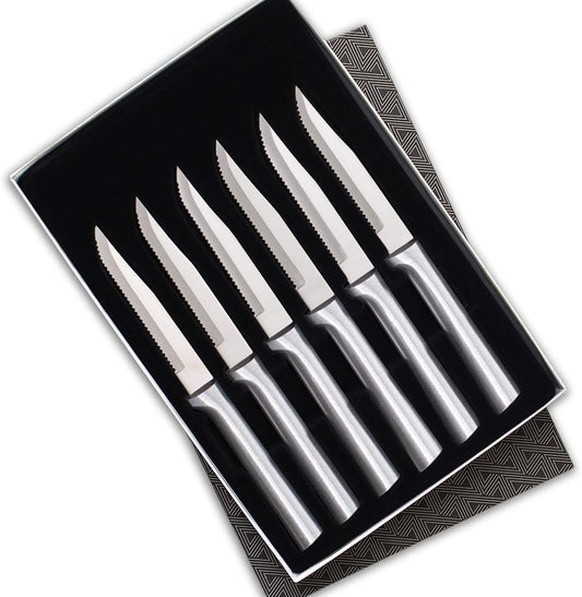 Rada Cutlery Six Serrated Steak Knives Gift Set (S6S), 6-Piece Knife S