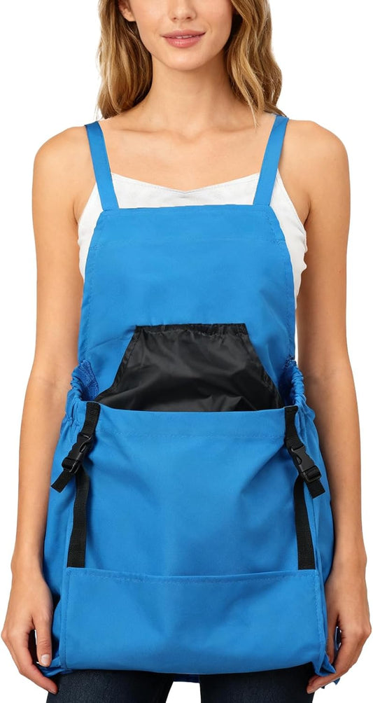 Starsouce Garden Apron with Harvest Pocket Picking Pouch, Gardening Apron for Fruit Vegetable Picking Farmers Market