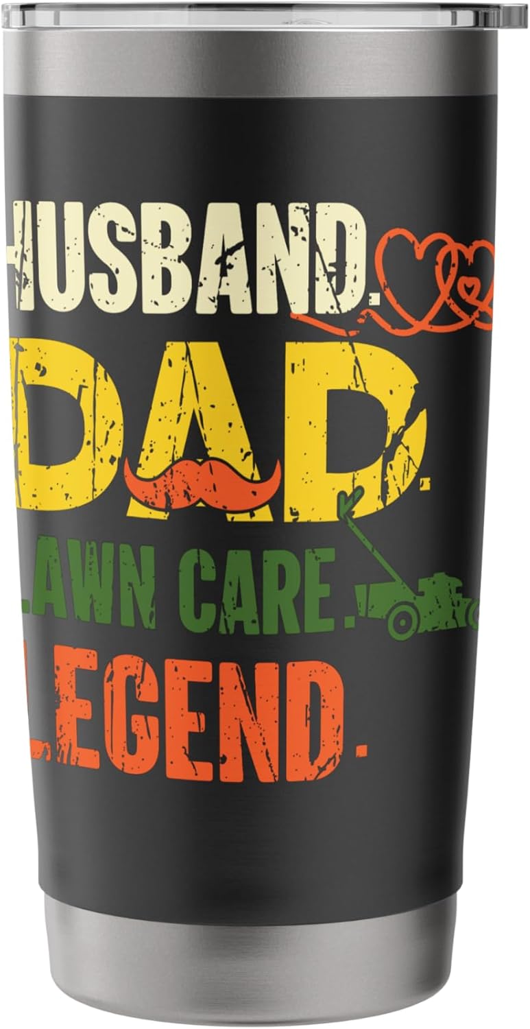 Gardening Husband Dad Lawn Care Legend Plants Gardener Papa Stainless Steel Insulated Tumbler