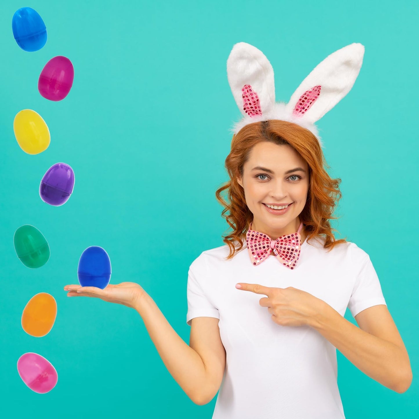 The Dreidel Company 100-Pack Fillable Easter Eggs with Hinge Bulk Colorful Bright Plastic Easter Eggs, Perfect for Easter Egg Hunt, Suprise Egg, Easter Hunt, 2.3" Assorted Colors (100-Pack)