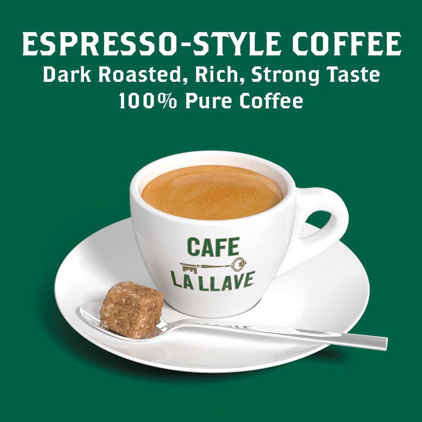 Cafe La Llave Cuban-Style Espresso Dark Roast Ground Coffee, 8-Pack, 10 oz Bricks, Includes 1 Bonus Cafe Gaviña – Rich Bold Flavor