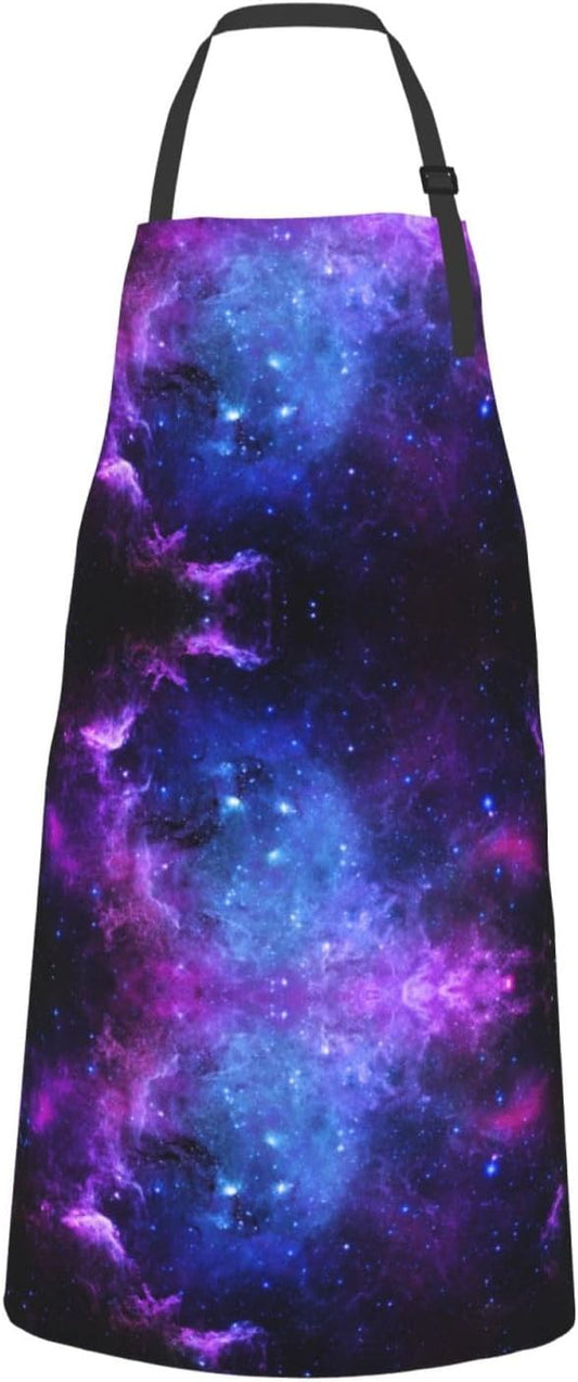 Universe Galaxy Star Space Print 28x33 In Adult Kitchen Apron with Poc