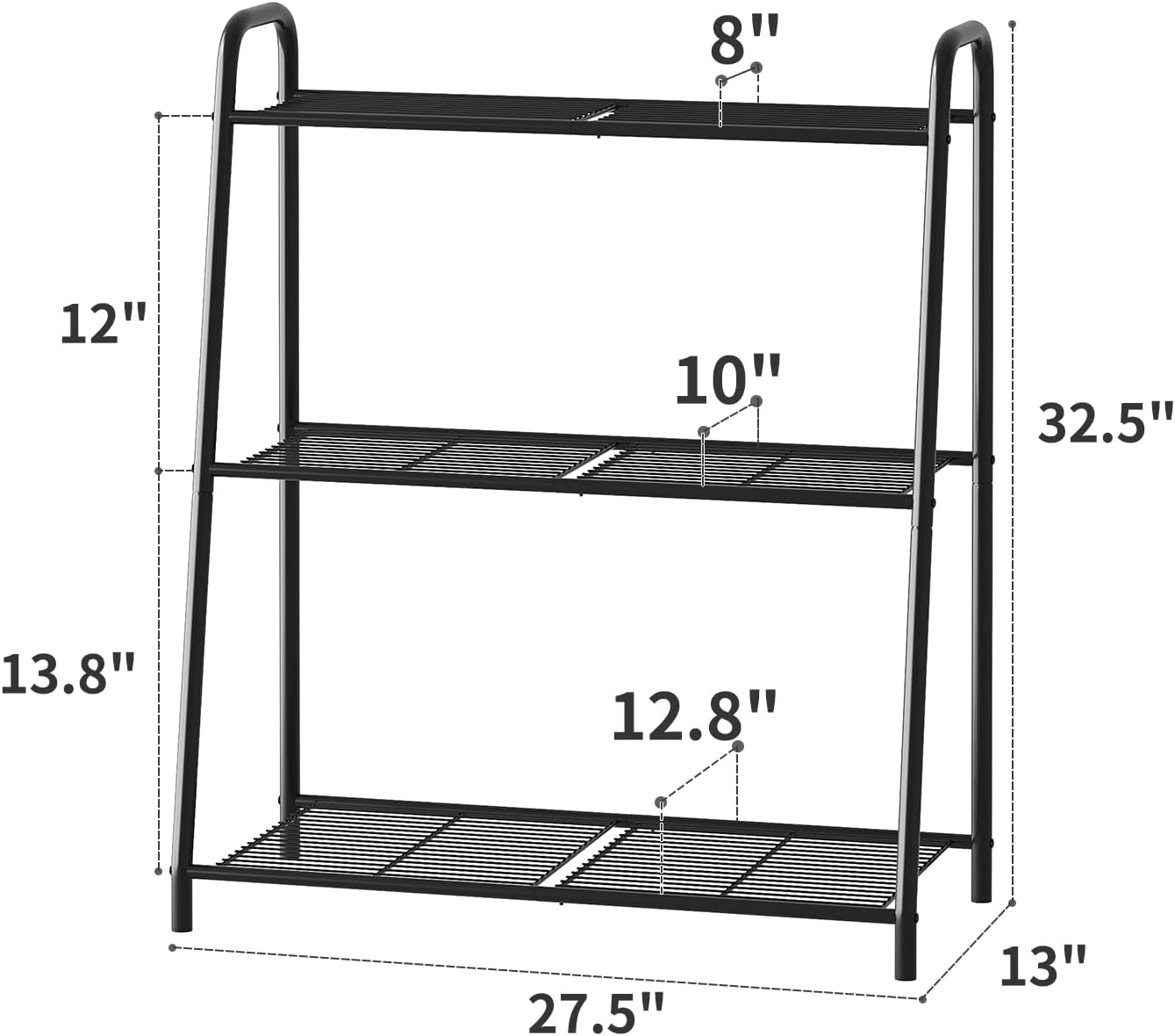 Metal Plant Stand Indoor Outdoor for Multiple Plants,3 Tier Plant Shel