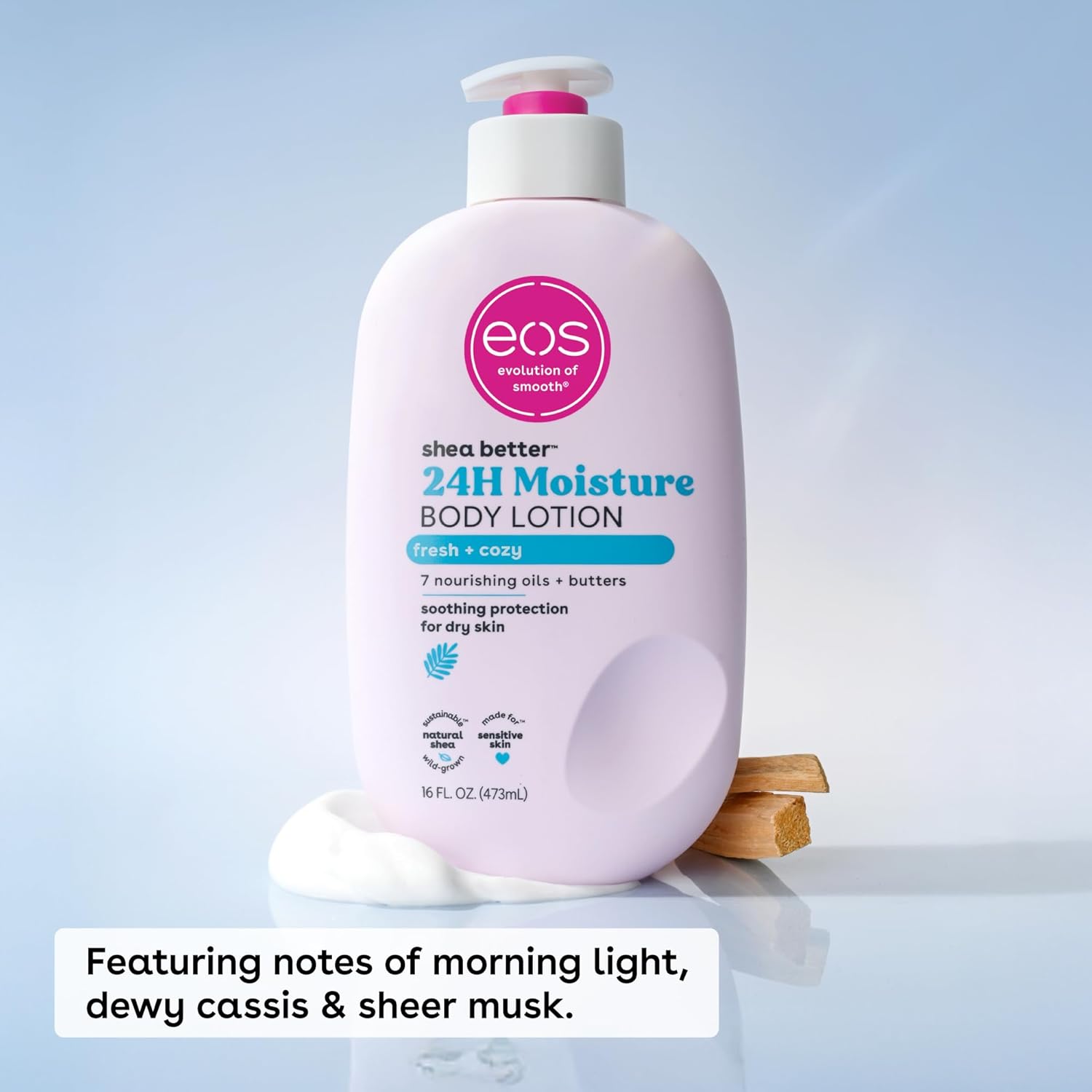 eos Shea Better Body Lotion, Fresh & Cozy, 24-Hour Moisture Skin Care,