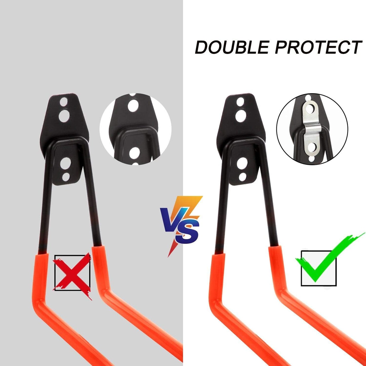 Garage Storage Utility Hooks,Wall Mount&Heavy Duty Garage Hanger & Organizer to Handle Ladder, Hold Chairs,with Premium Steel to Hang Heavy Tools for Up to 55lbs(4Pack*7.5Inch)