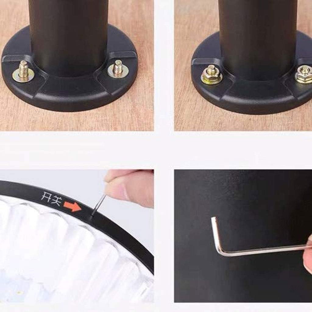 Garden Light with Transparent Glass Diffuser Single Lamp Outdoor Column Lamp Solar Wall Lamp Post Lamp Lawn Solar Street Lamp Hopeful