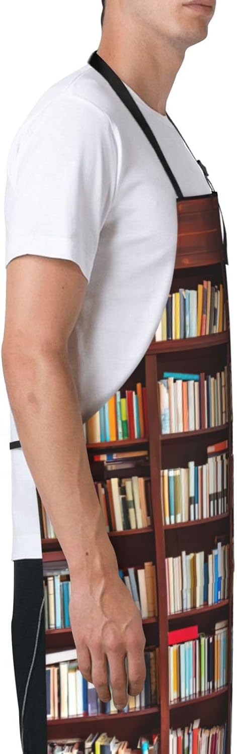 books print Waterproof apron with pocket adjustable cooking apron for 