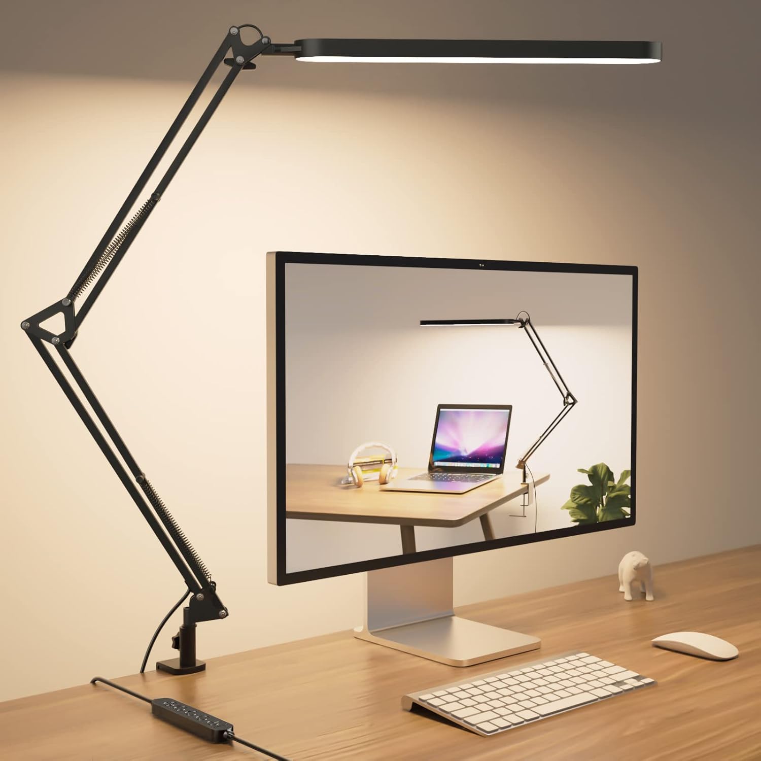 SKYLEO Desk Lamp for Home Office, Eye Comfortable LED Desk Light for L