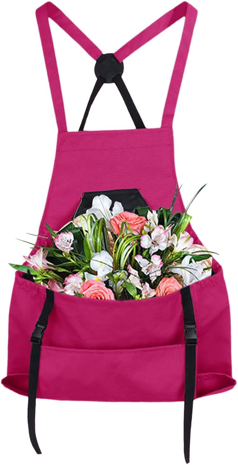 Farm Gardening Apron, Fruit Picking Utility Clothing, Large Pocket Cro