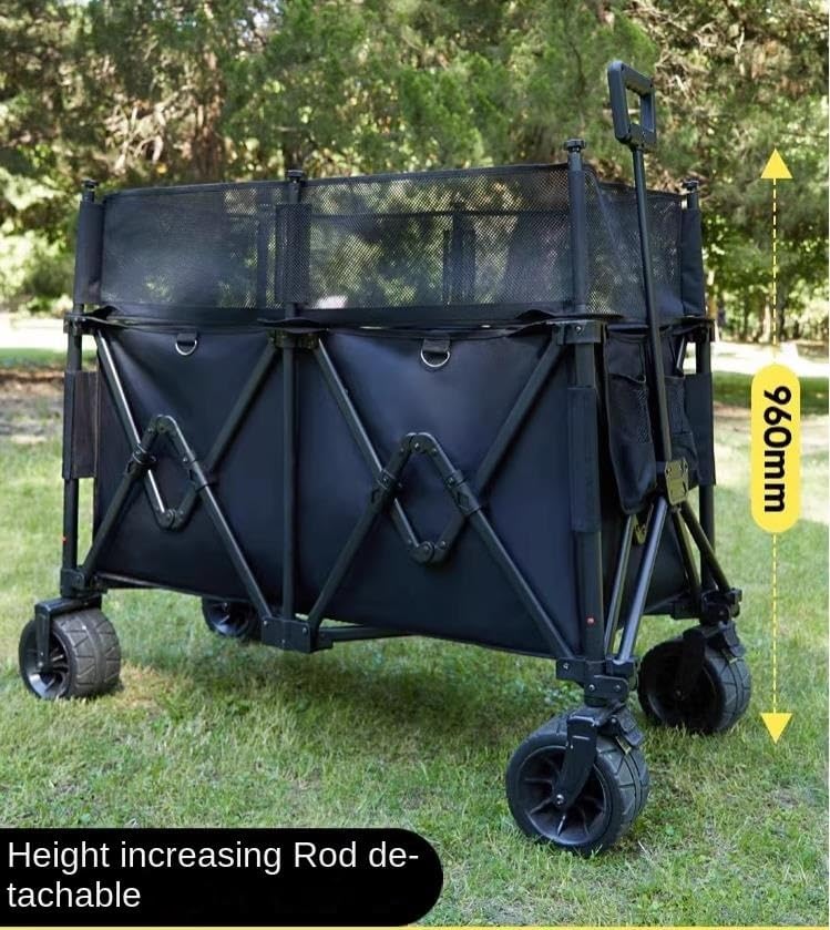 Collapsible Wagon Cart with Wheels Foldable Folding Wagons Carts Silen