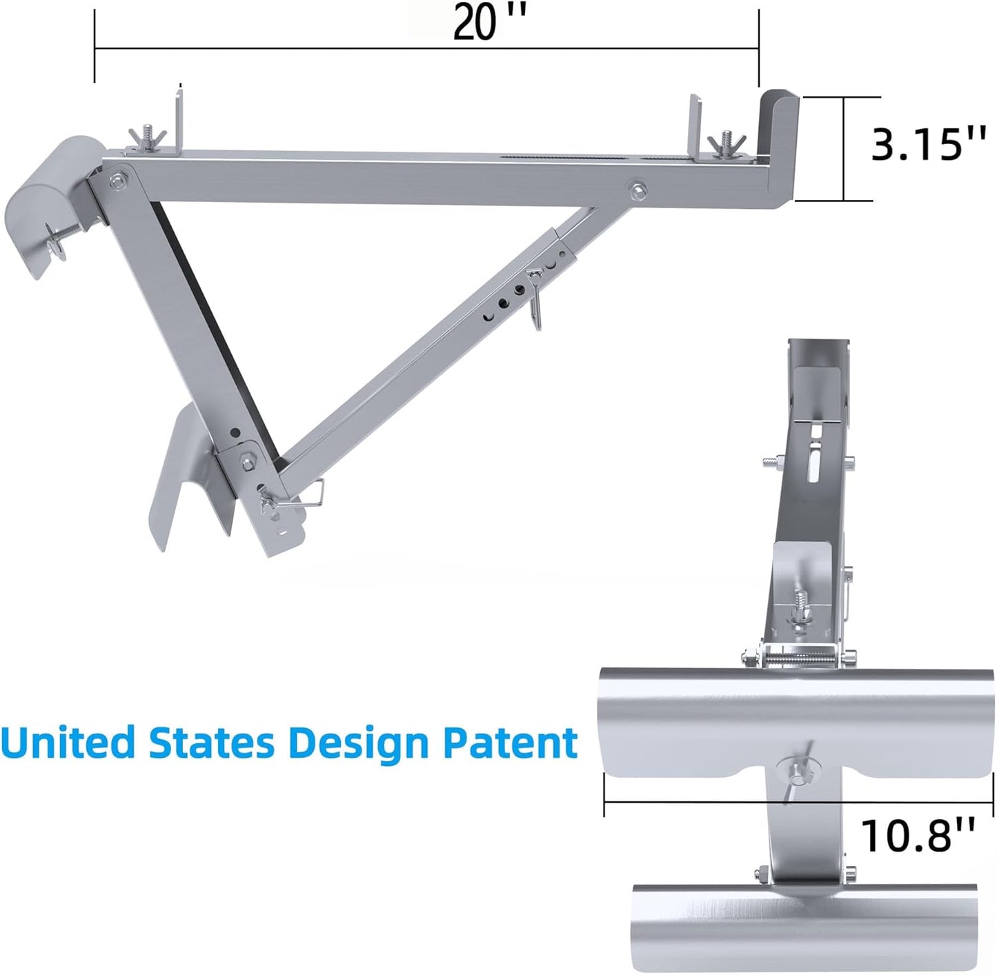 Ladder Jacks 2 Pack for Metaltech Scaffolding Platform,Two-Rung Short 