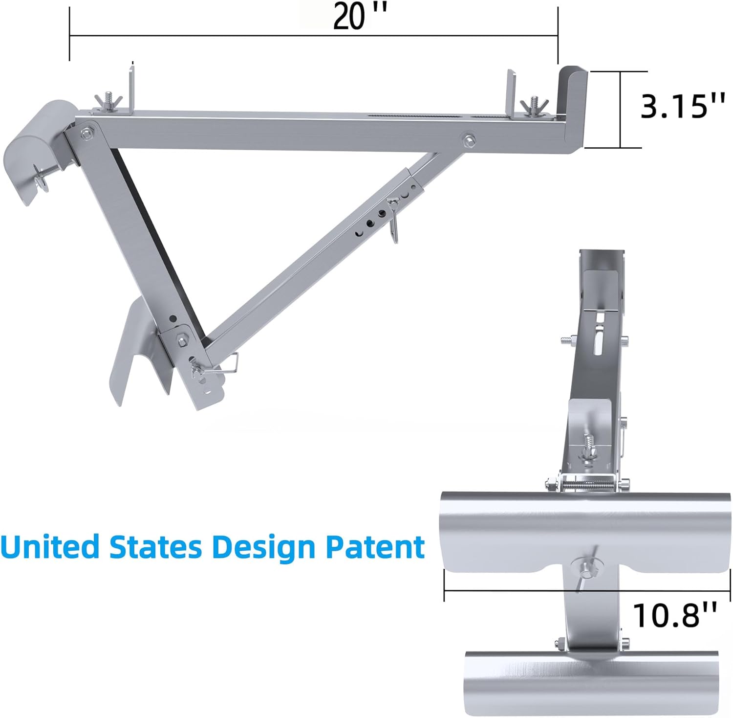 Ladder Jacks 2 Pack for Metaltech Scaffolding Platform,Two-Rung Short 