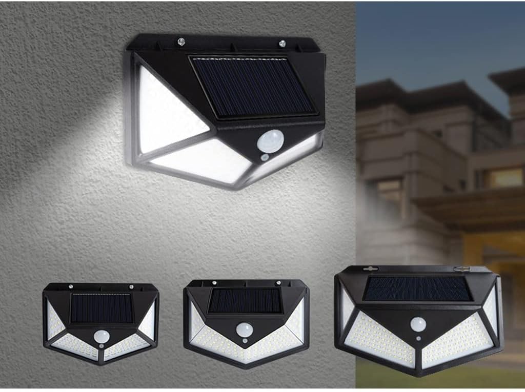 Solar Light Outdoor Garden Home Human Body Induction Street Four-Sided Wall(14.5cm)
