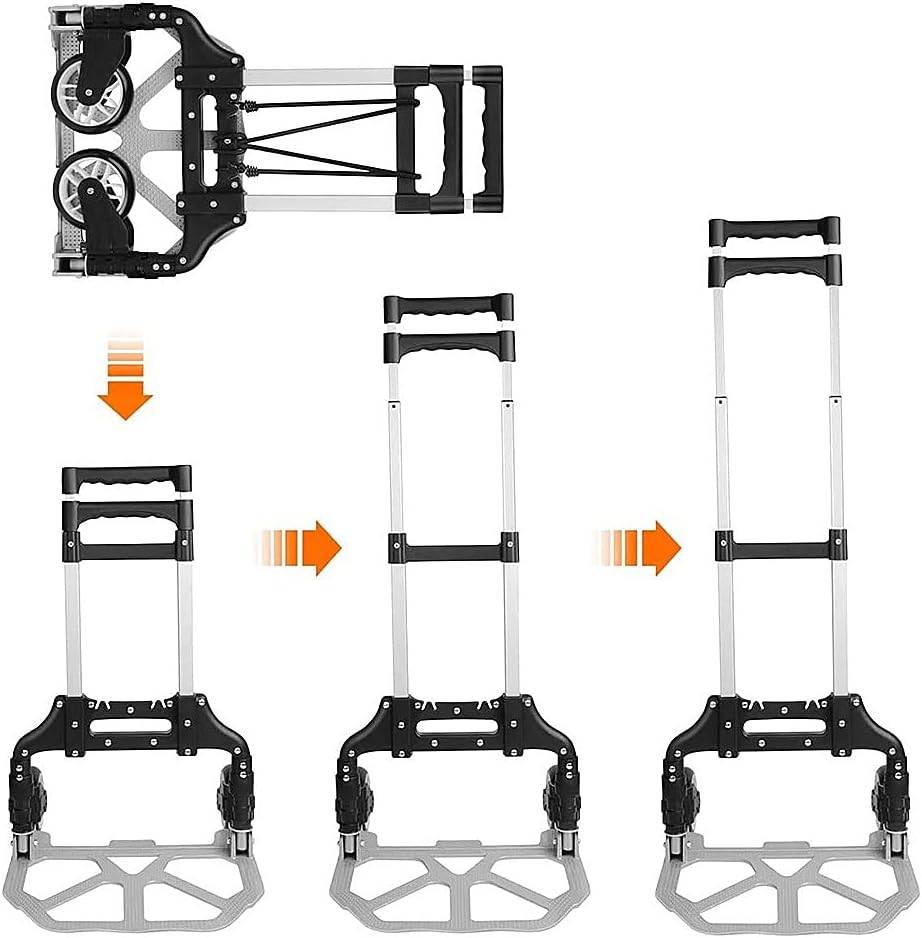 JSEIAJB Heavy Duty Folding Hand Truck Lightweight Wheel Barrow Cart Tr