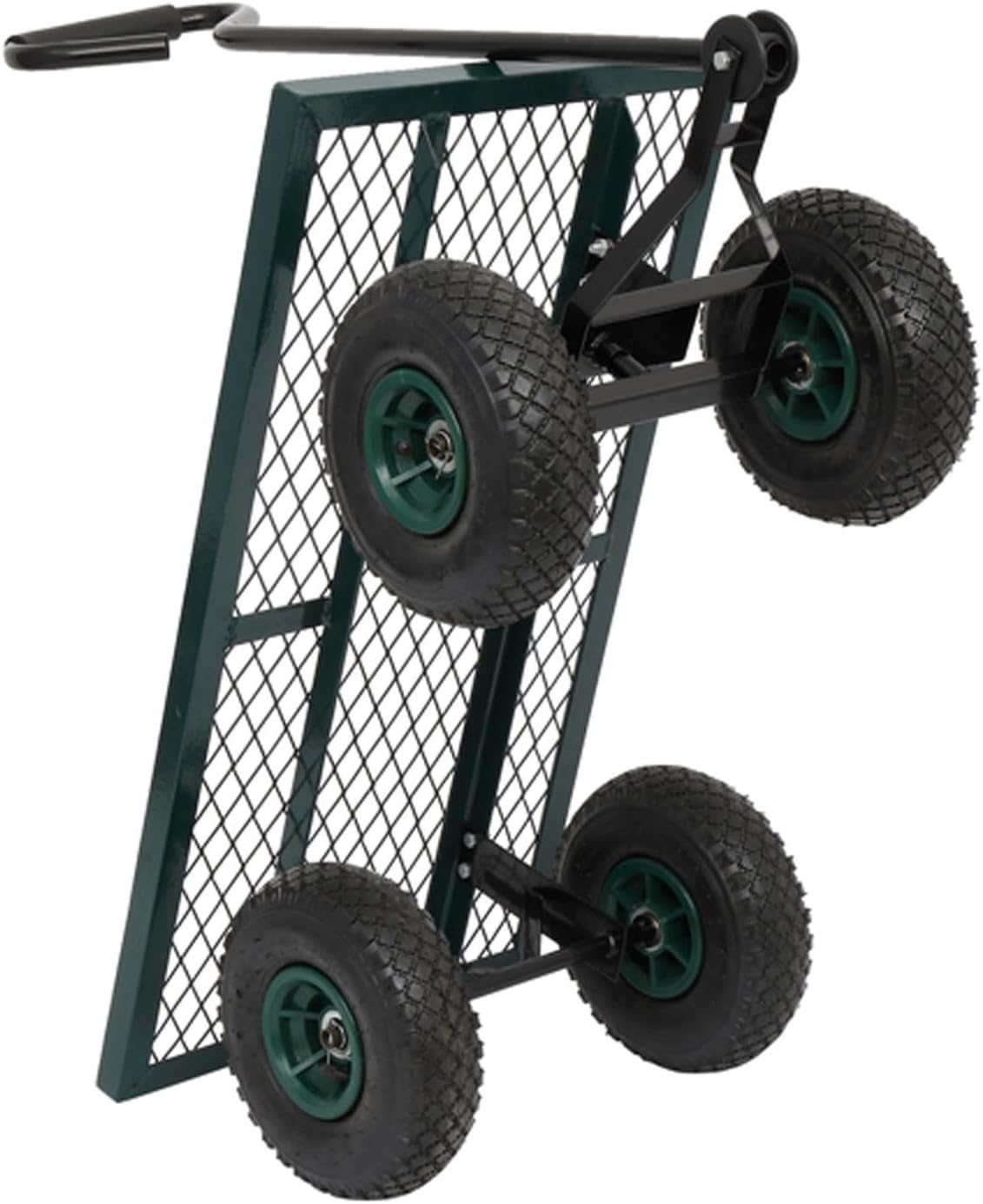 Portable Garden Iron Wood Four Wheel Square Garden Wagon,Outdoor Utili