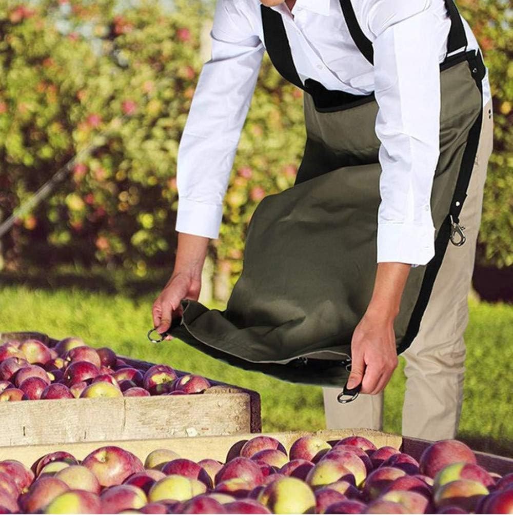 Waterproof Harvest Apple Picking Bag Pouch, 600D Heavy Duty Fruit Storage Apron for Outdoor Farm Orchard, Garden