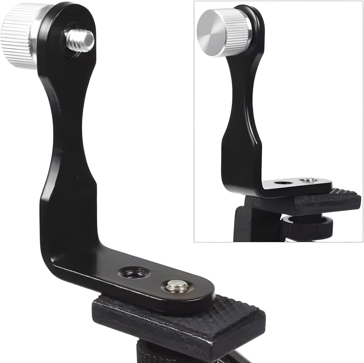 Universal L-Type Metal Binocular Tripod Adapter 1/4" Thread Telescope Tripod Plate Mount