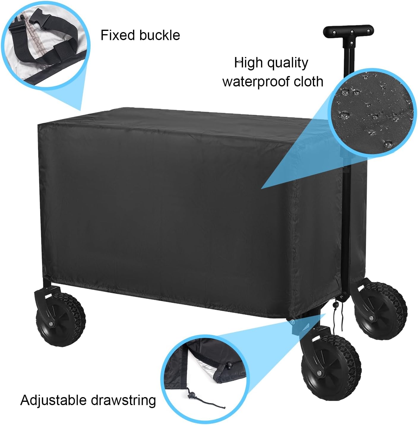 Wagon Cover,Wagon Covers Waterproof,Outdoor 600D Foldable Windproof Ra