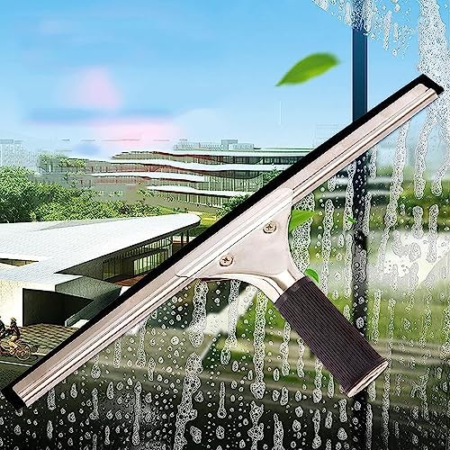 11M Telescopic Water Fed Brush with Squeegee - Extendable Window Cleaning Pole for Solar Panels & Conservatory Roofs - 35cm Cleaning Brush Head for Efficient Outdoor Cleaning
