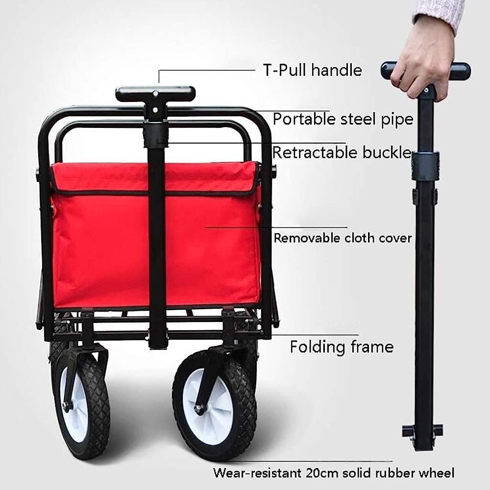 Trolleys, Folding Garden Trolley Cart Heavy Duty Wagon Multi-Function 