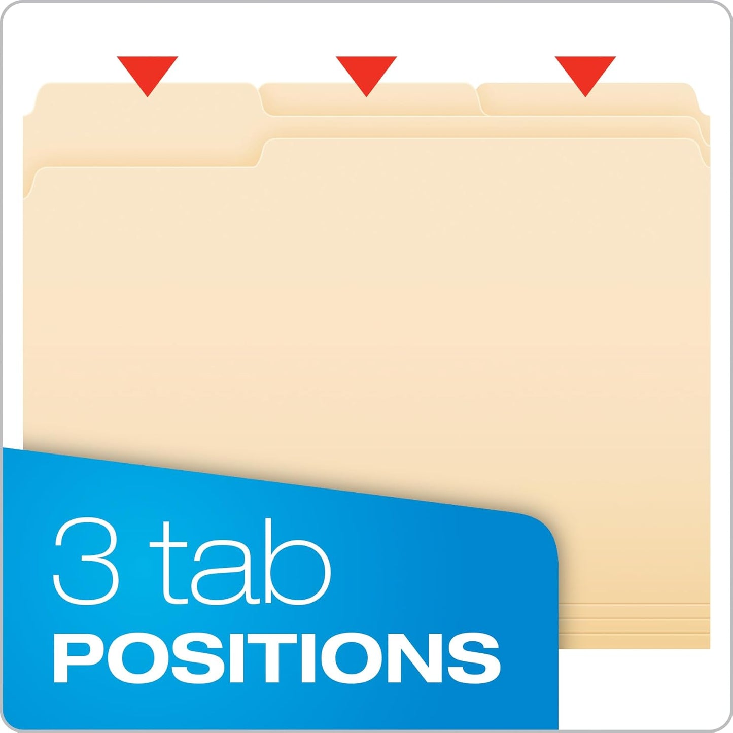Pendaflex File Folders, Letter Size, 1/3 Cut, Manila, 250 per Box (752