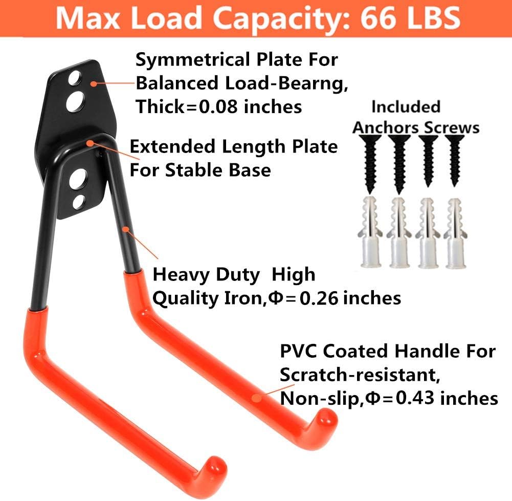 Storage Double Hooks Garage Space Saver Organizer Utility Hanger,Rack 