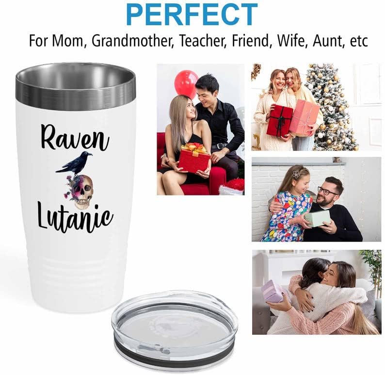 Bird Lover White Edition Viking Tumbler 20oz - Rven lutanic - Hummingb