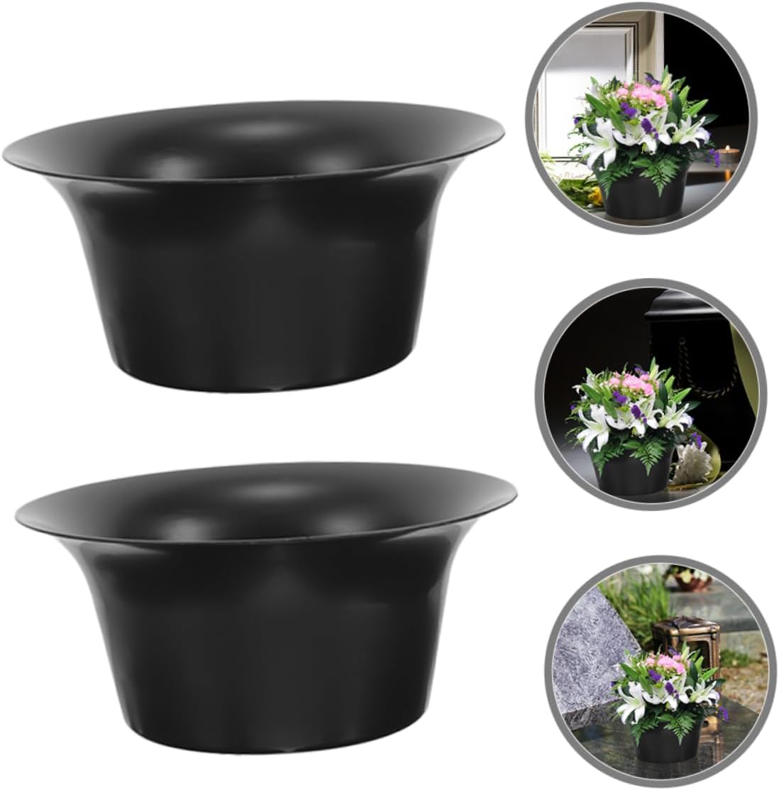 Milisten 10pcs Memorial Flower Pot for Tomb Durable Floral Holder for 