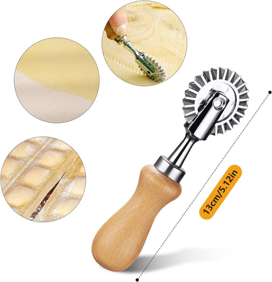 Pastry Wheel Cutter - Pasta Cutter Wheel - Ravioli Crimper Cutter Wheel for Home and Kitchen Use, 1.3inch