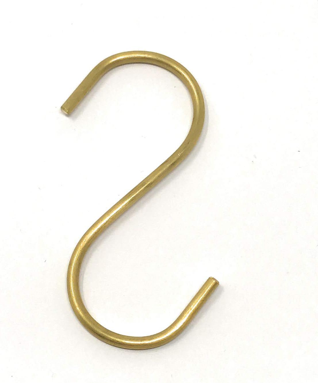 Brass S Hooks Made from Heavy Duty Solid Brass for Hanging Kitchen Pot
