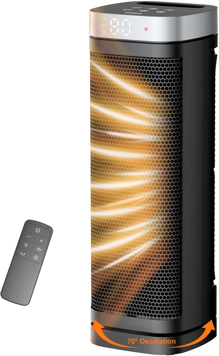 Space Heater, WINHL 17 Inches Electric Heaters for Indoor Use with The