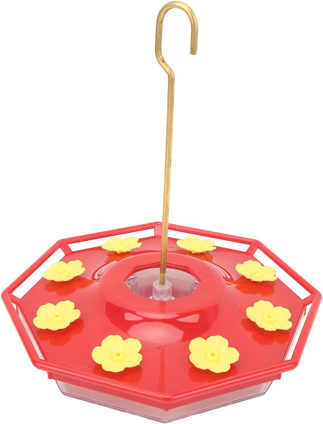 Pilipane Hummingbird Feeder Large Capacity Anti Bee Design Creative Leak Proof Plastic Bird Feeder for Outdoors Hanging Red and Yellow 12.1oz