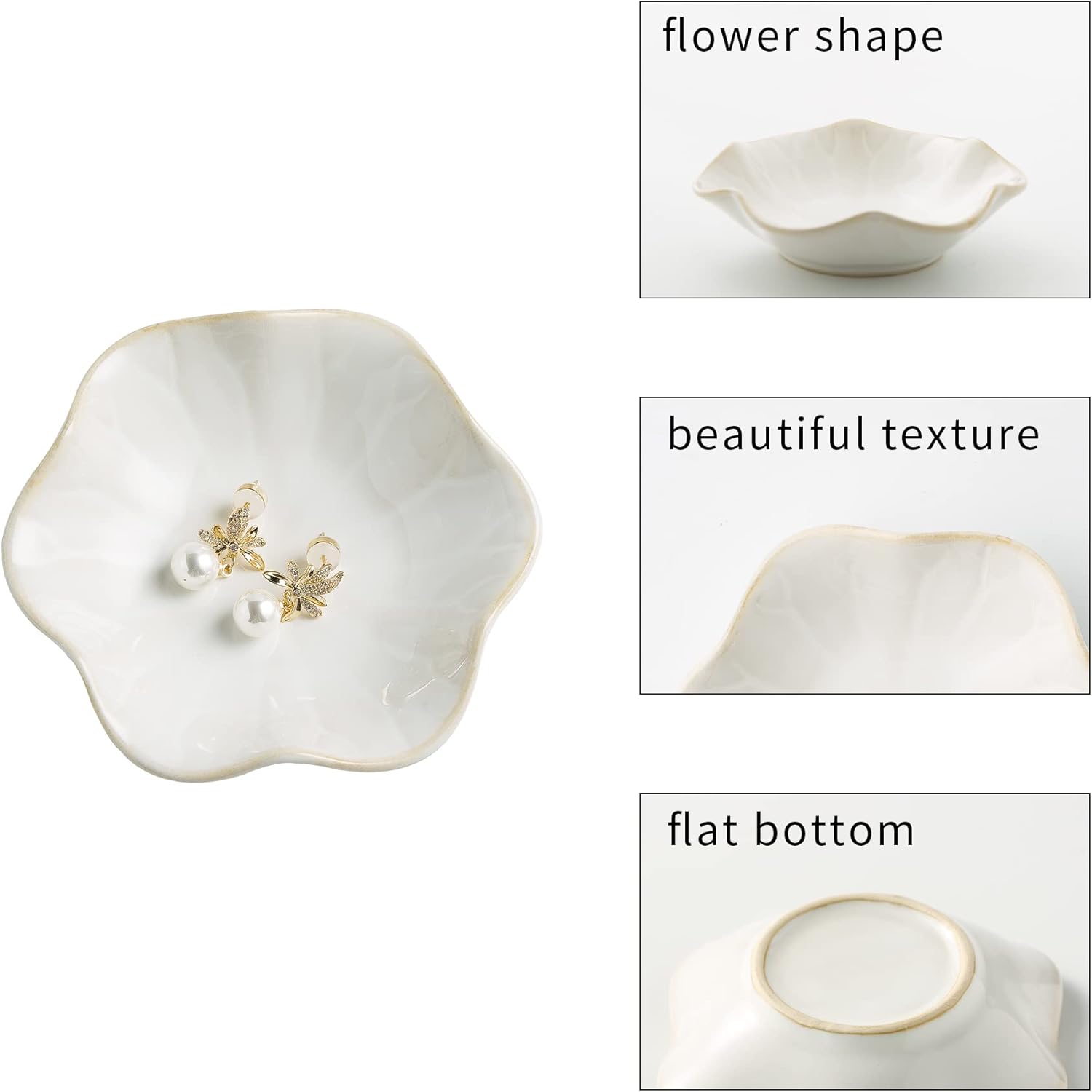 Jewelry Dish Tray, Ring Dish, Ceramic Trinket Tray, Key Bowl, Decorati