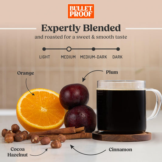 Bulletproof Original Medium Roast Whole Bean Coffee, 12 Ounces, Clean 
