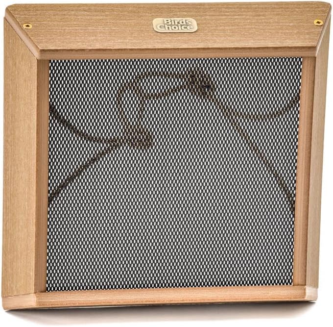 Birds Choice SCHPF100 Hanging Tray Bird Feeder, Spruce Creek Collection, Recycled Plastic,Natural Teak