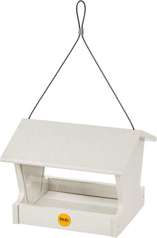 Birds Choice GSHF200 Hopper Feeder, Recycled Hanging Bird Feeder, Medium, Sea Salt
