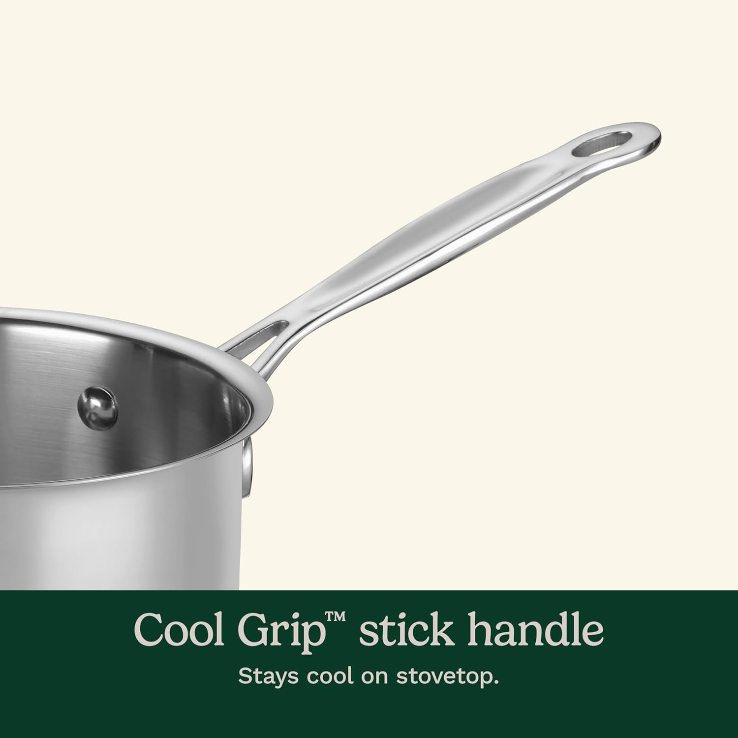Cuisinart 1.5 Quart Sauce Pan with Cover, Stainless Steel Pot with Lid