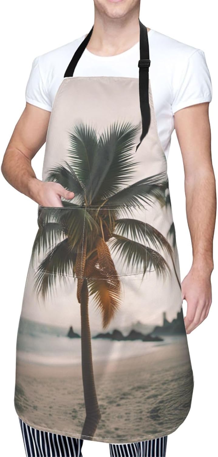 cartoon pigeon 2 print Waterproof chef's apron with pocket apron for kitchen cooking baking barbecue and gardening