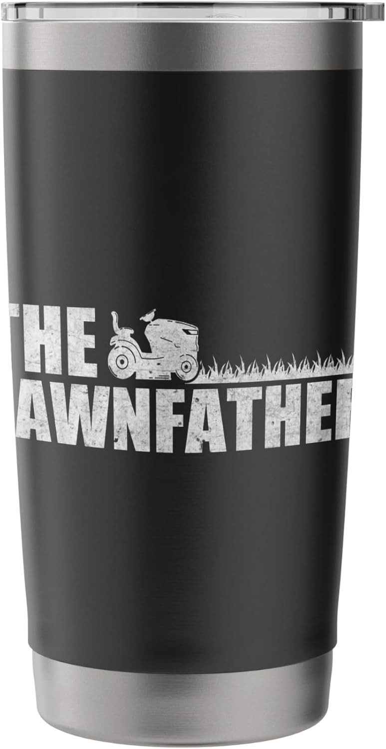 The Lawn Father Funny Mowing Dad Yard Care Humor Stainless Steel Insulated Tumbler