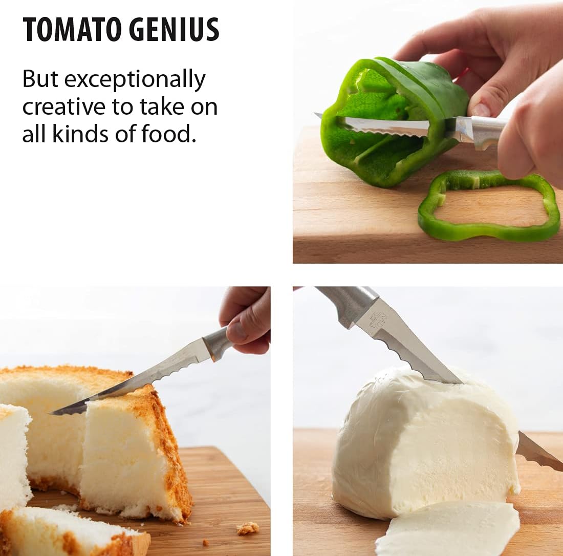 Rada Cutlery Tomato Slicer Knife (R126), 5" Stainless Steel Serrated B