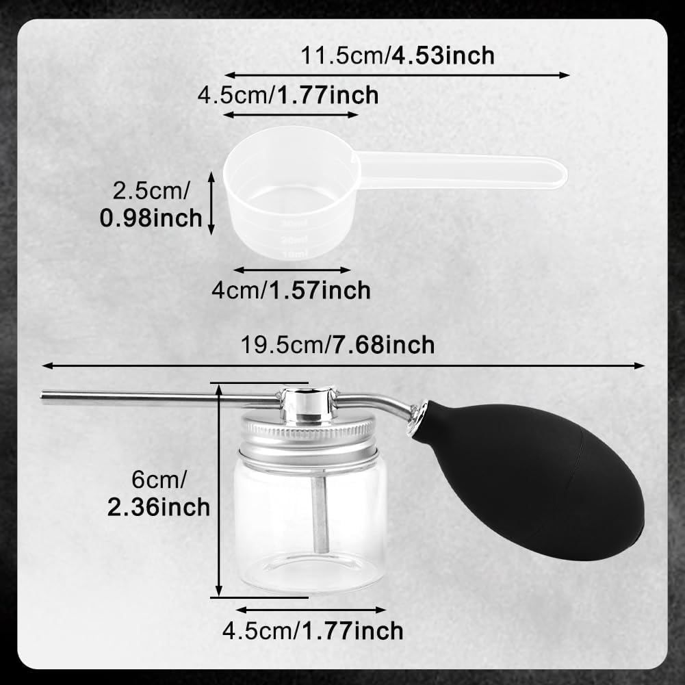 Diatomaceous Earth Powder Duster, Bulb Duster Garden Duster Applicator, Puffer Dispenser Spreader to Diatomaceous Earth with Metal Tube, for Indoor and Outdoor Use