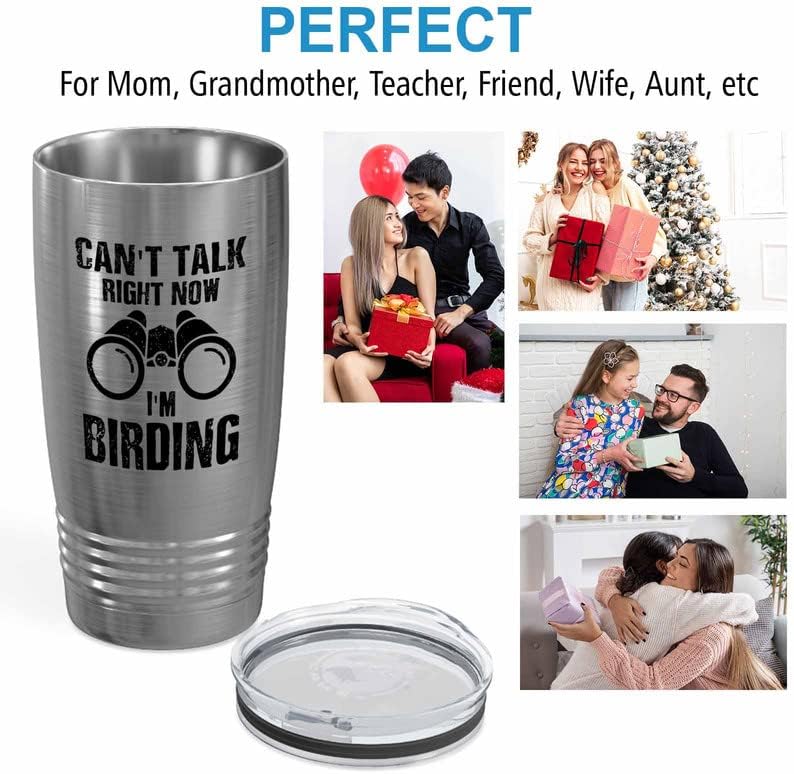 Bird Lover Silver Edition Viking Tumbler 20oz - Can't Talk Right Now -