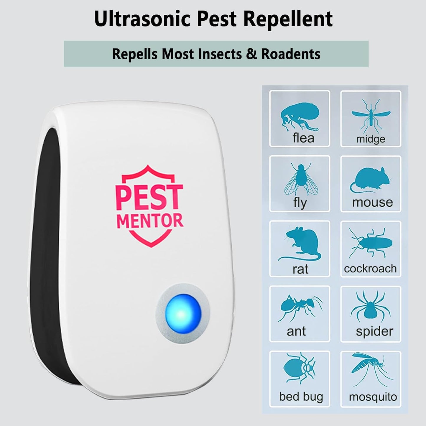 Ultrasonic Mouse Repellent 10 Pack Pest Control Repeller, Mice Repelle