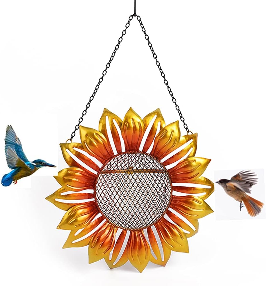 Sunflower Wild Bird Feeder Suncatcher for Garden Yard Outdoor Decoration