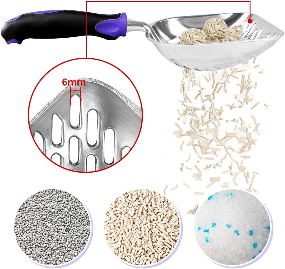 Cat Litter Scoop-Metal Cat Scooper-Long Handle Scoop,Cat Scooper-Poop 