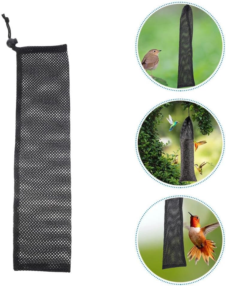 Milisten 8pcs Drawstring Bird Feeder Bag Finch Sock Feeder for Outdoor