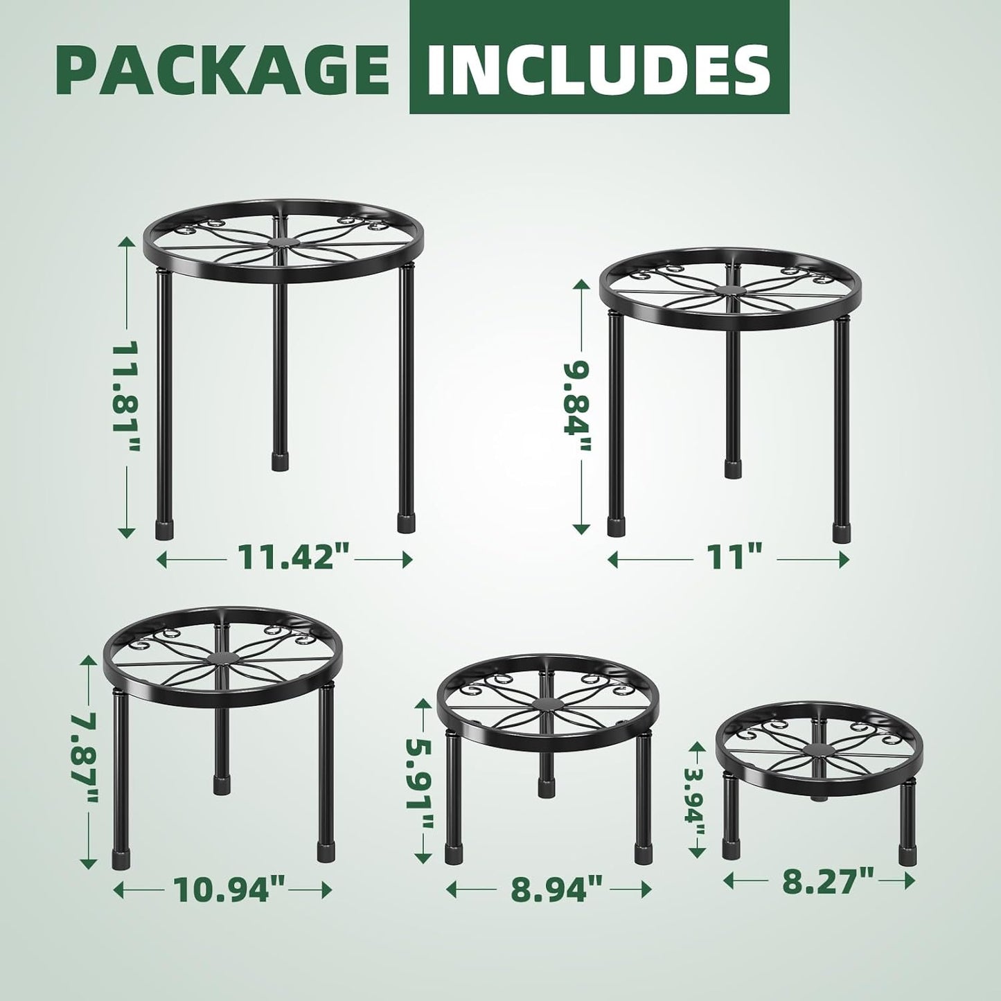 Simple Trending Metal Plant Stand Indoor Outdoor, Heavy Duty Flower Po
