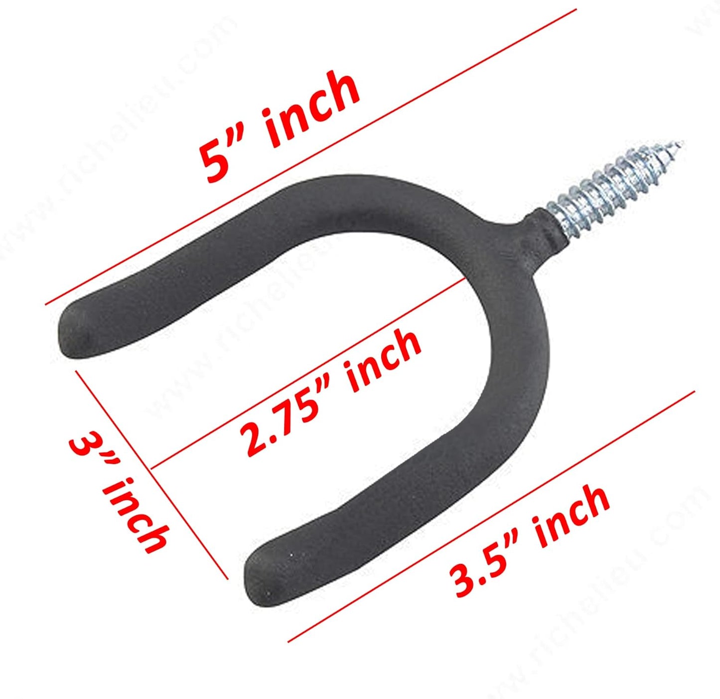 3 Pieces Heavy Duty Garage Storage Screw in Utility Tool Wall Mount U Tool Hanger Hook
