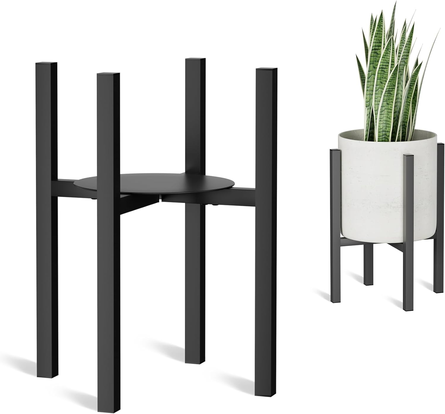 Adjustable Metal Plant Stand Indoor Outdoor - Fits 8 to 12 Inches Pots