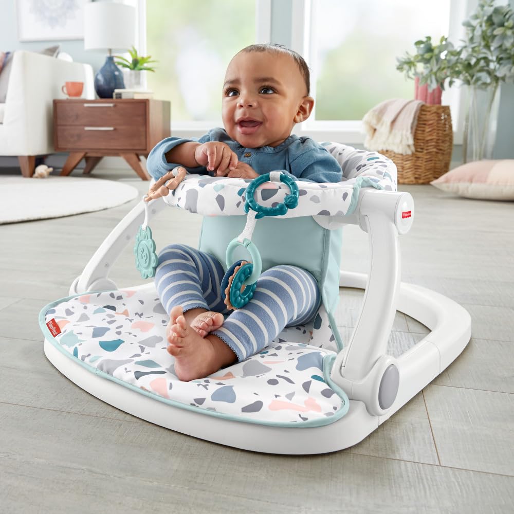 Fisher-Price Portable Baby Chair Sit-Me-Up Floor Seat With Development